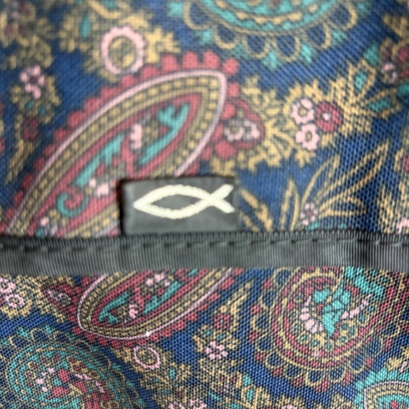 Vintage Gregg USA Paisley Bible Bag Tote w/ Christian Fish Logo - Picture 2 of 4